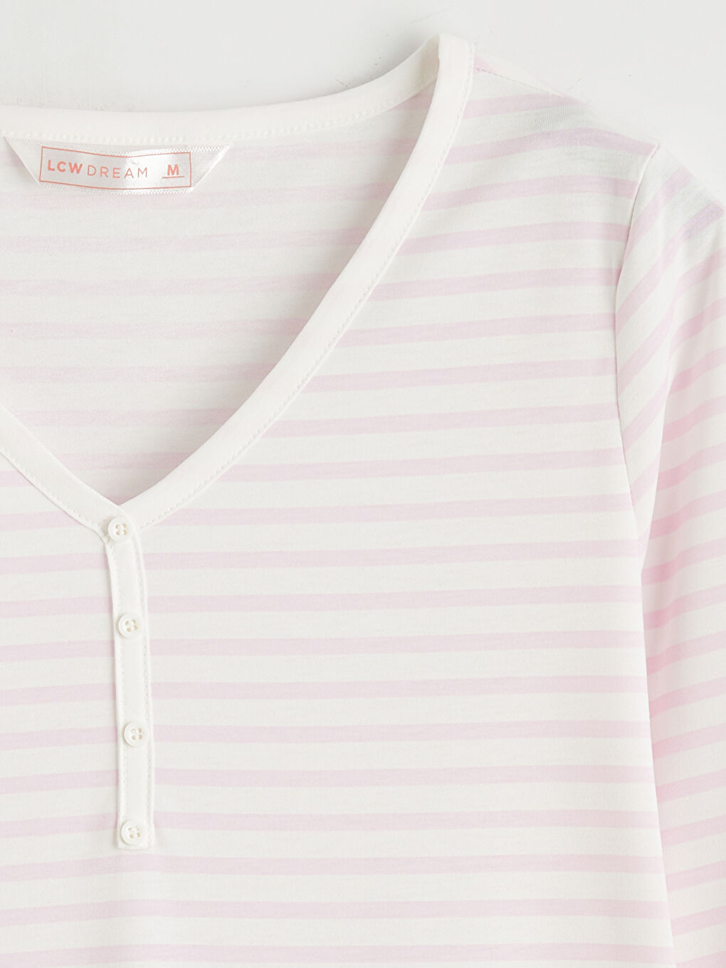 Striped V-Neck Women's Pajama Top-1