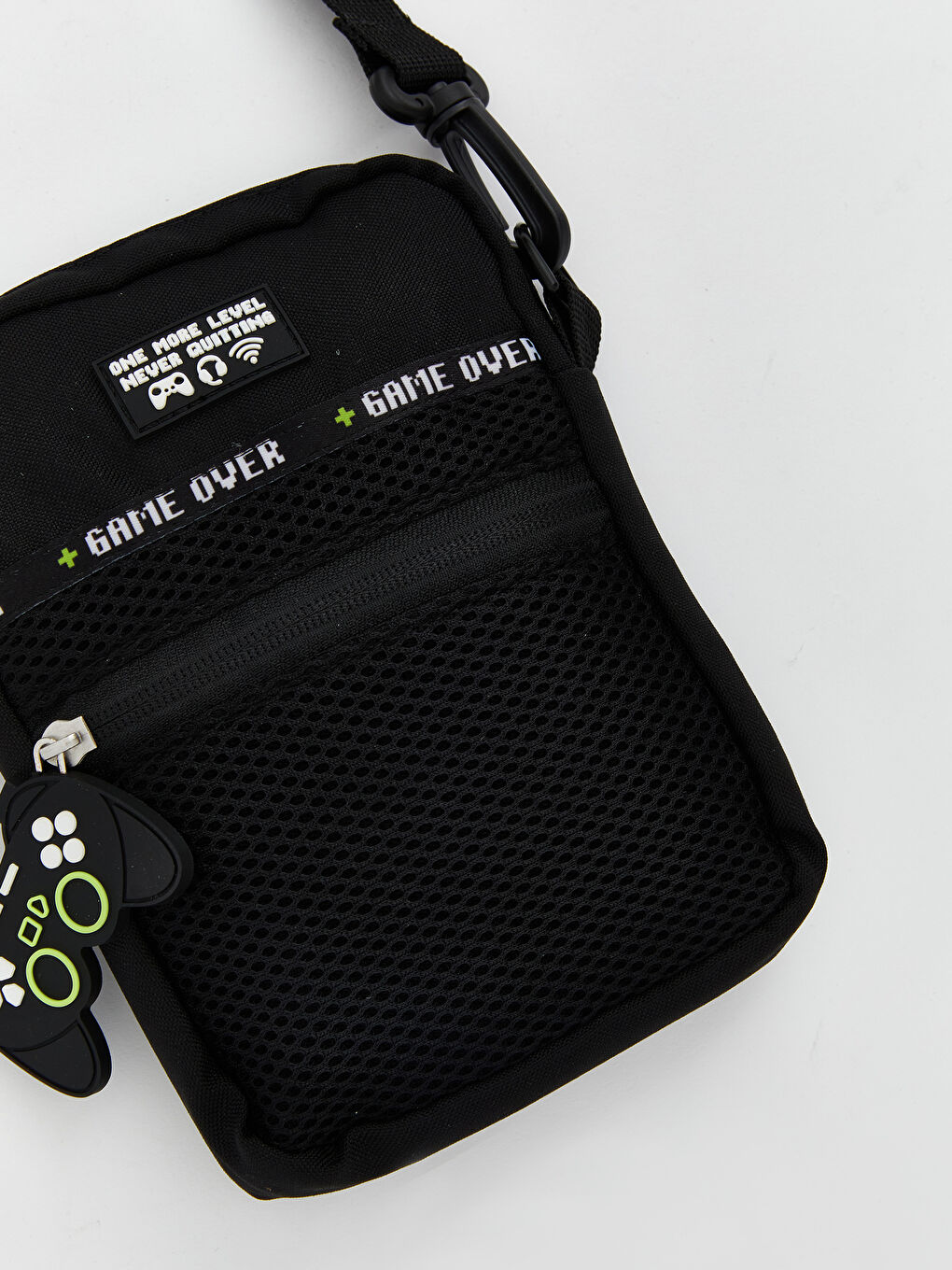 Siyah Fermuarlı Erkek Çocuk Omuz Çantası-1