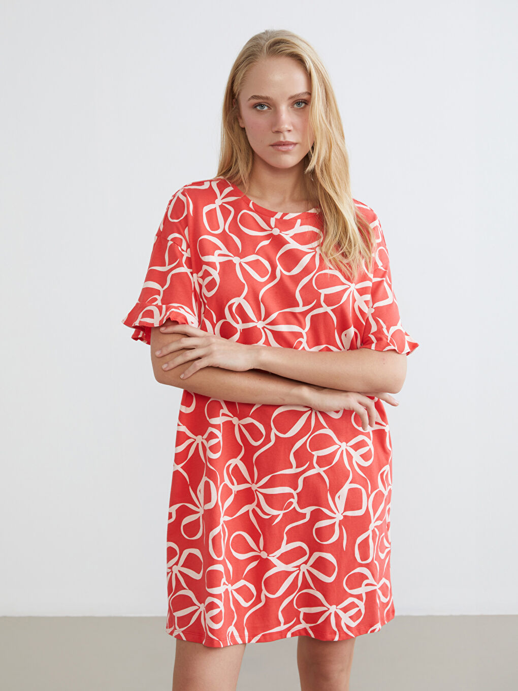 Әйелдер қызыл Түнгі көйлек