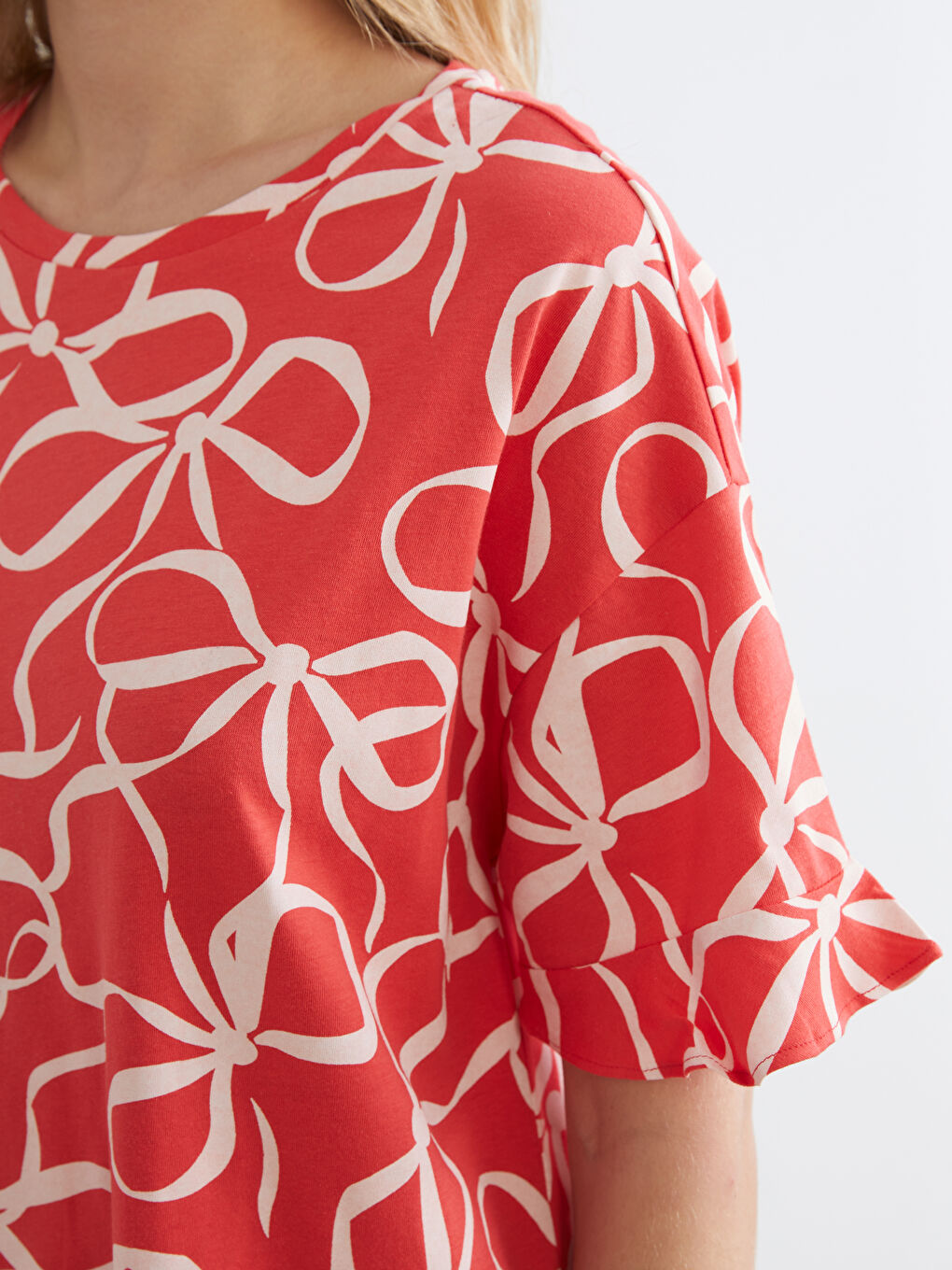 Әйелдер қызыл Түнгі көйлек-2