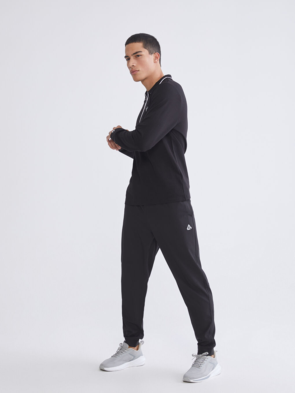მამაკაცები შავი ჯოგერ სპორტული შარვალი
