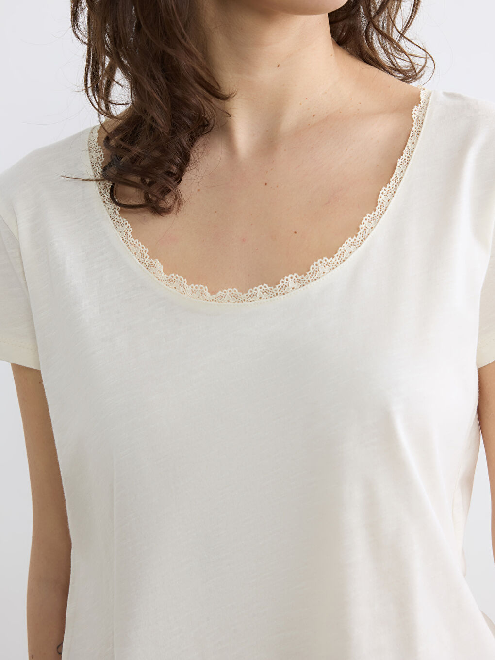 ქალების პიჟამის ზედა, მრგვალი კისრით-2