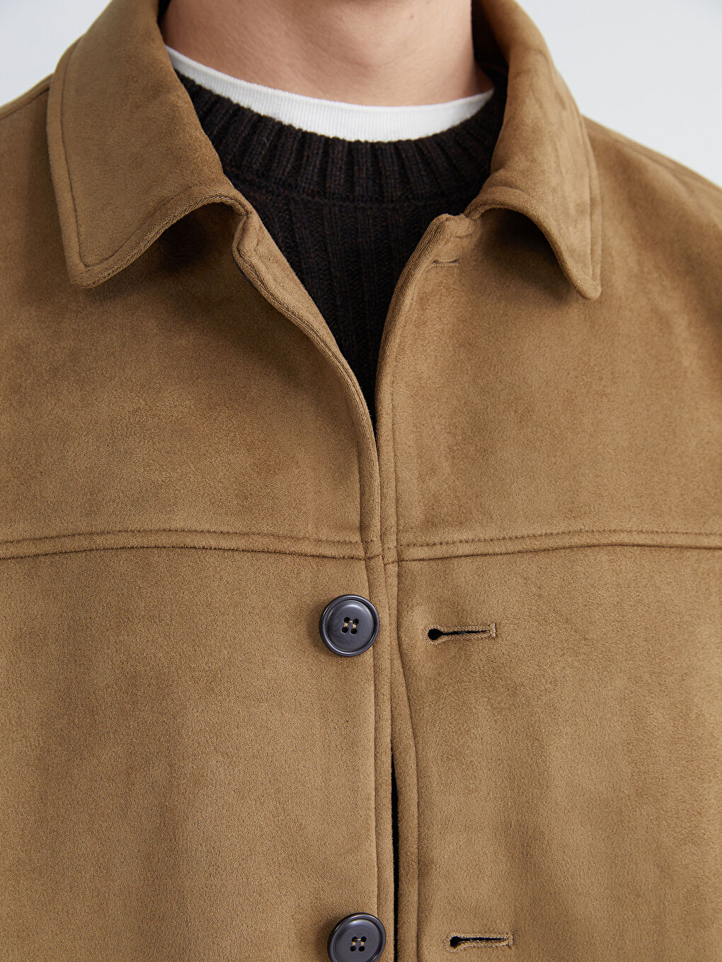 BEŽ Kaput od veštačke kože Muškarac-4