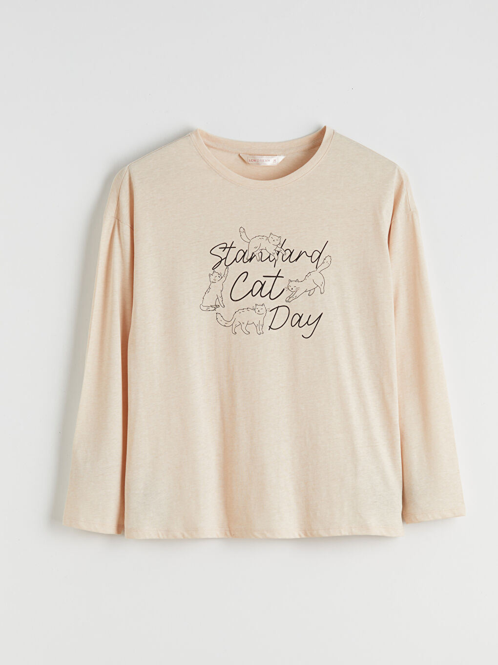 Karışık Kedi Baskılı Kadın Pijama Takımı-5