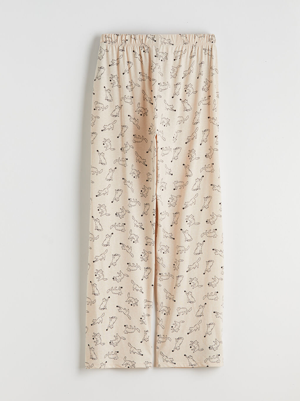 Karışık Kedi Baskılı Kadın Pijama Takımı-8