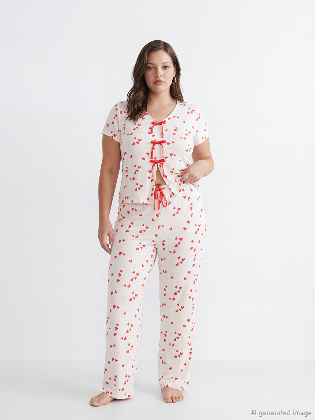 Žena RUŽIČASTA Pidžama set-1