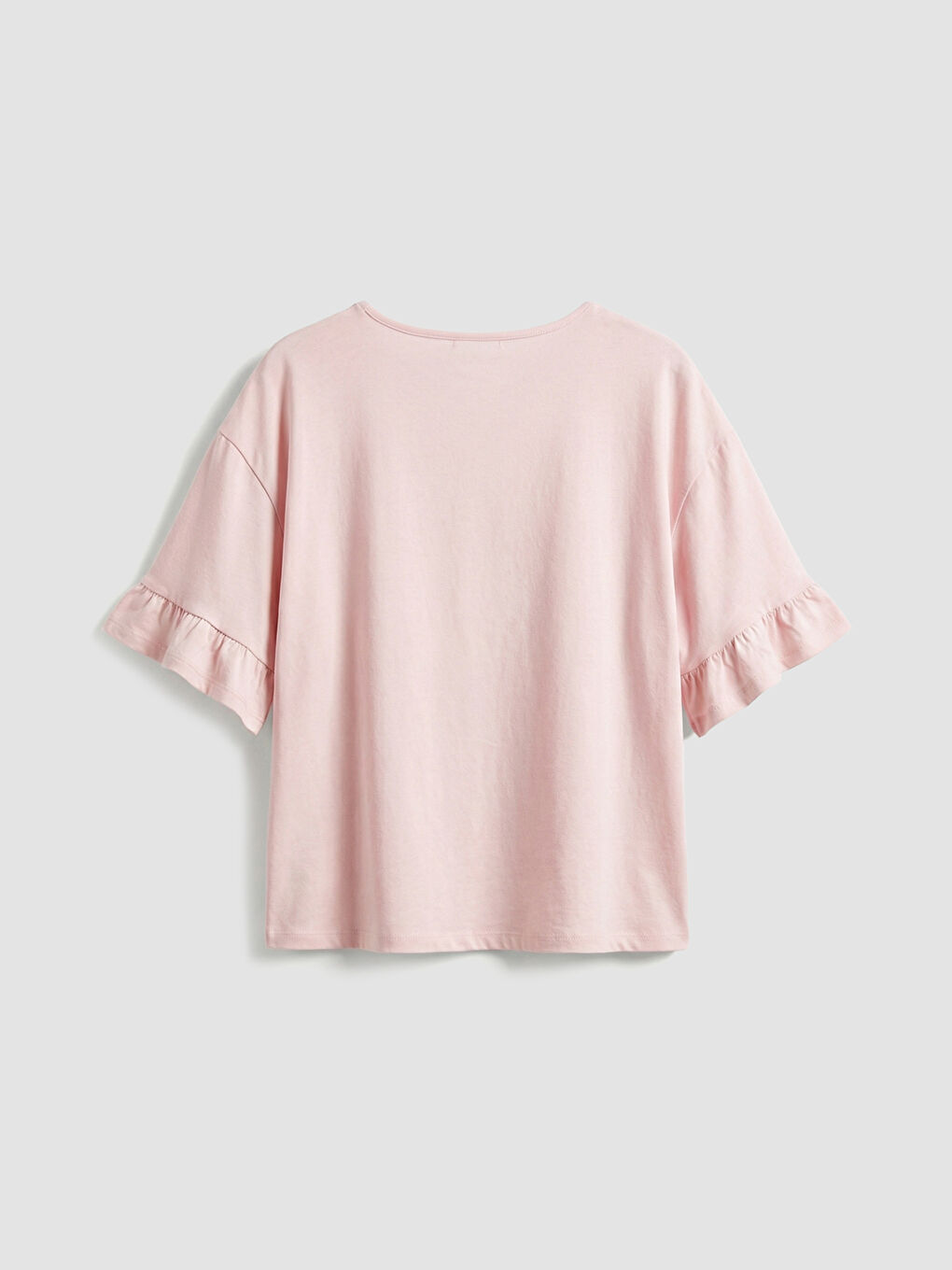 Pembe V Yaka Kadın Pijama Takım-2