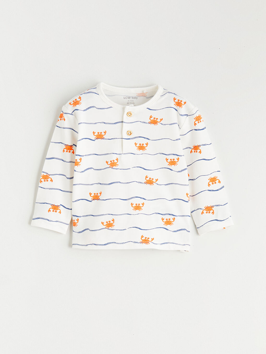 Ekru Baskılı Erkek Bebek Tişört ve Eşofman Alt 2'li-1