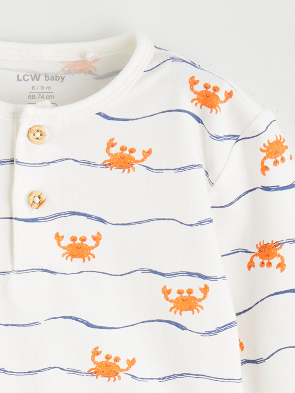 Ekru Baskılı Erkek Bebek Tişört ve Eşofman Alt 2'li-2