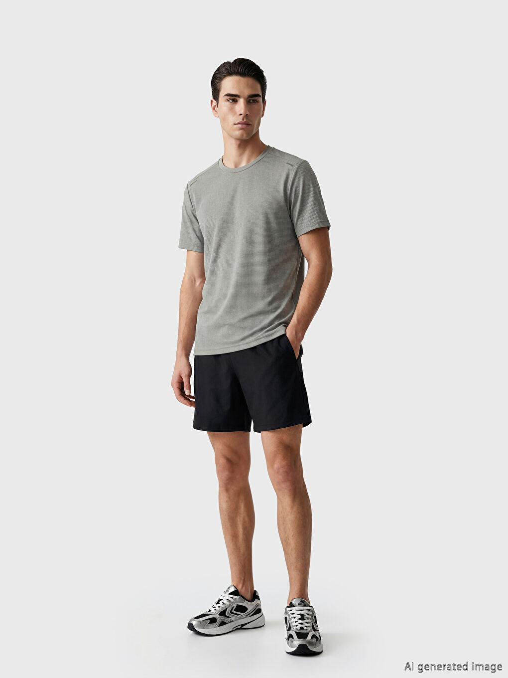 تيشيرت رياضي بياقة دائرية للرجال-1