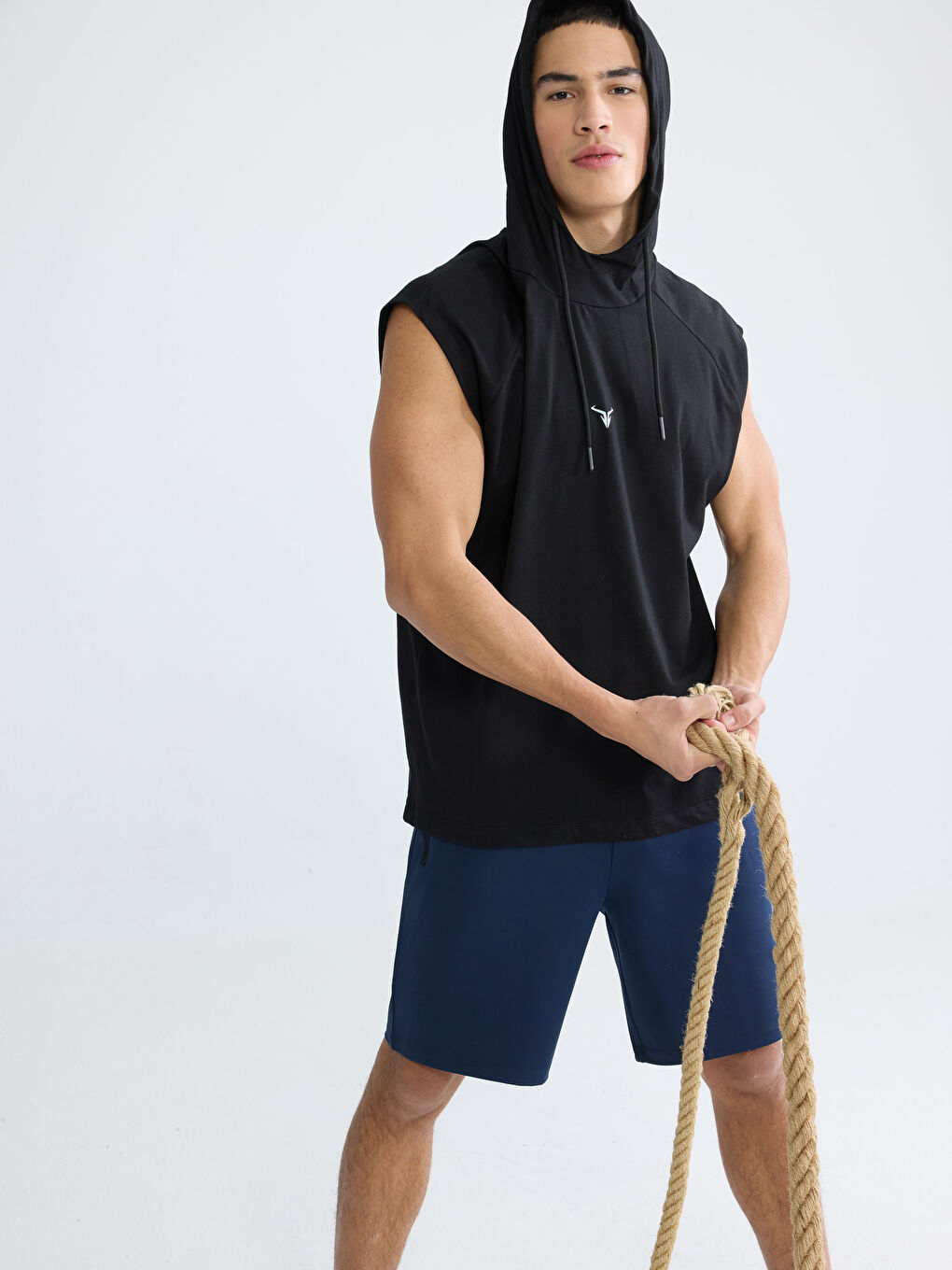 Hooded Men's Sleeveless T-Shirt
