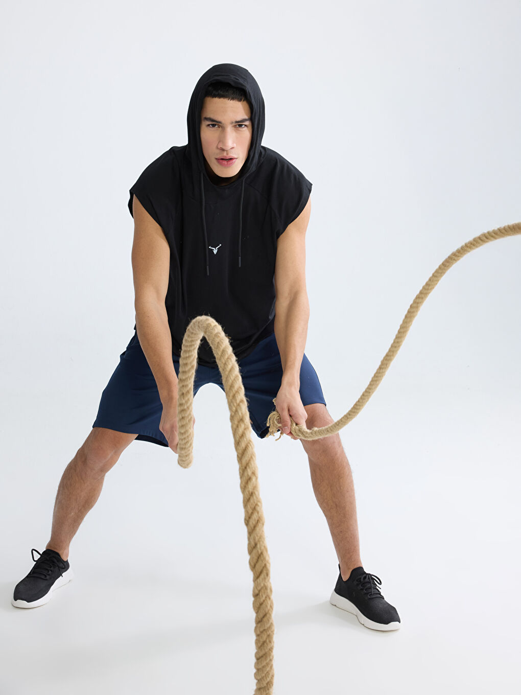 Hooded Men's Sleeveless T-Shirt-1