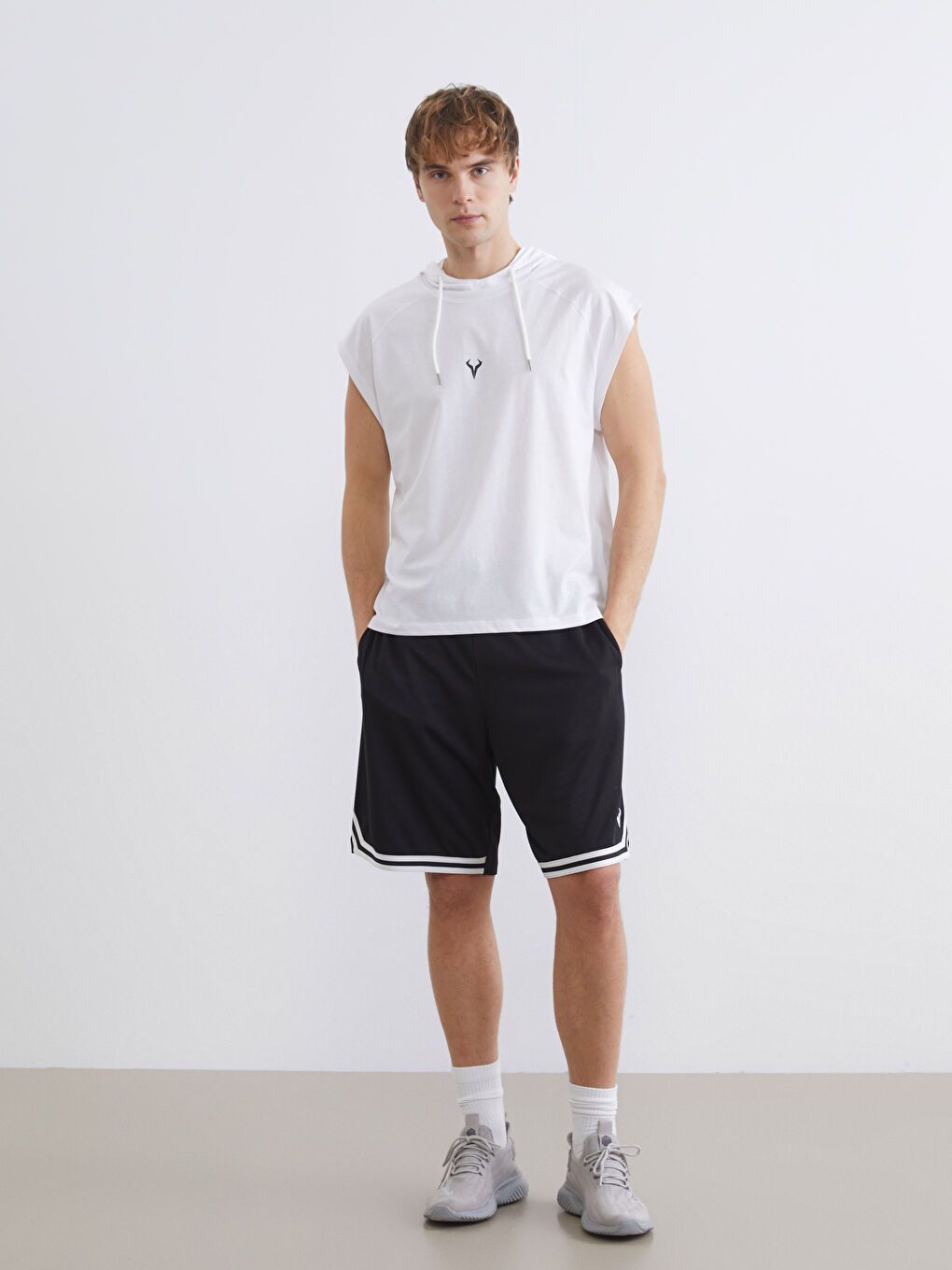 Man WHITE Athletic Tank Top-1