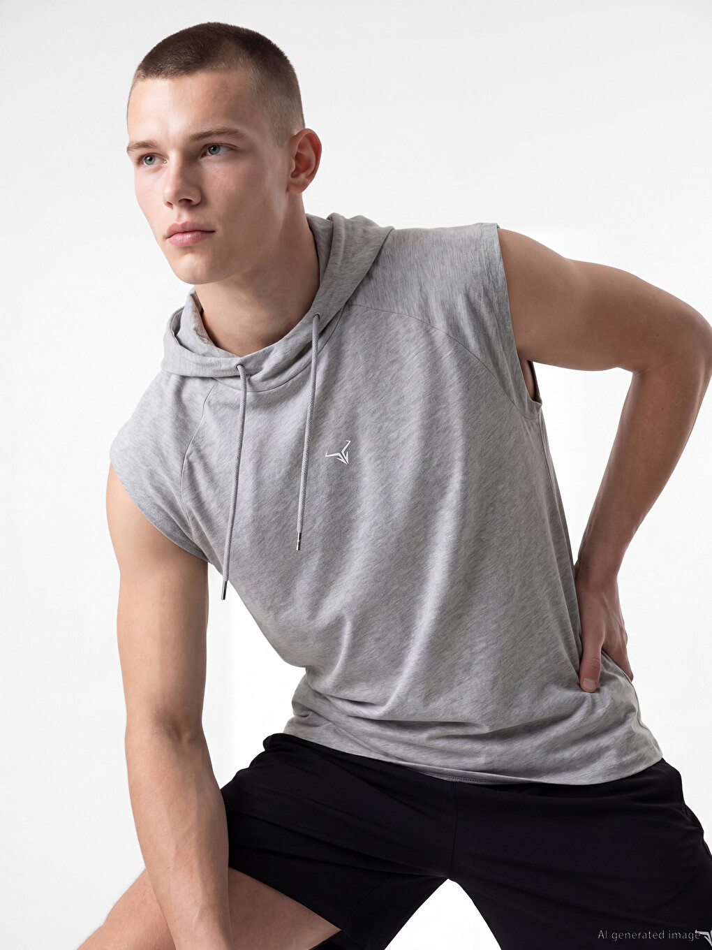 Hooded Men's Athletic Tank Top