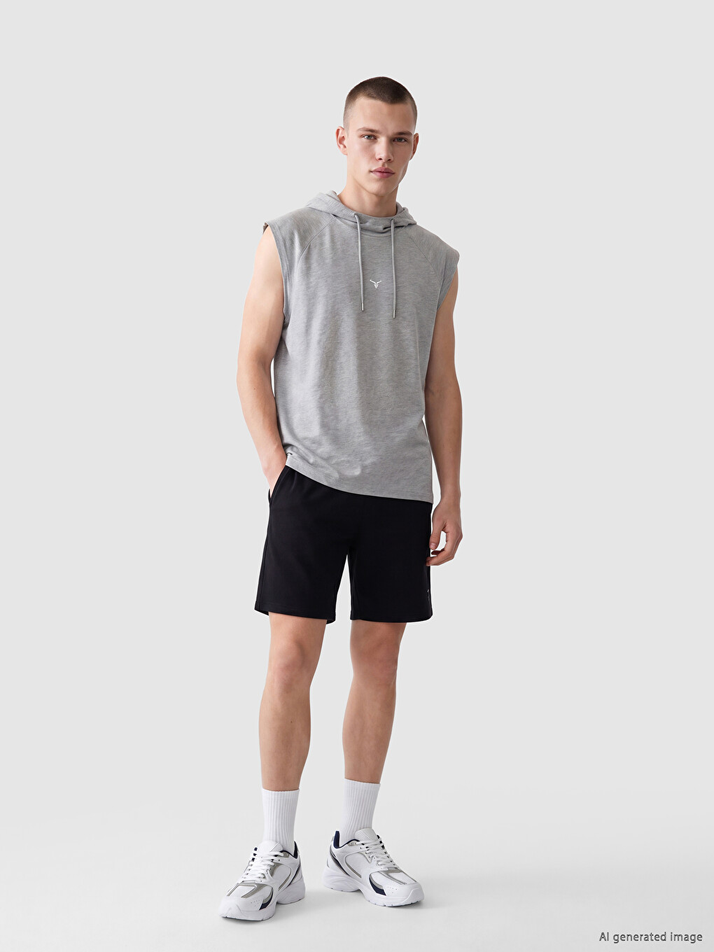 Hooded Men's Athletic Tank Top-1