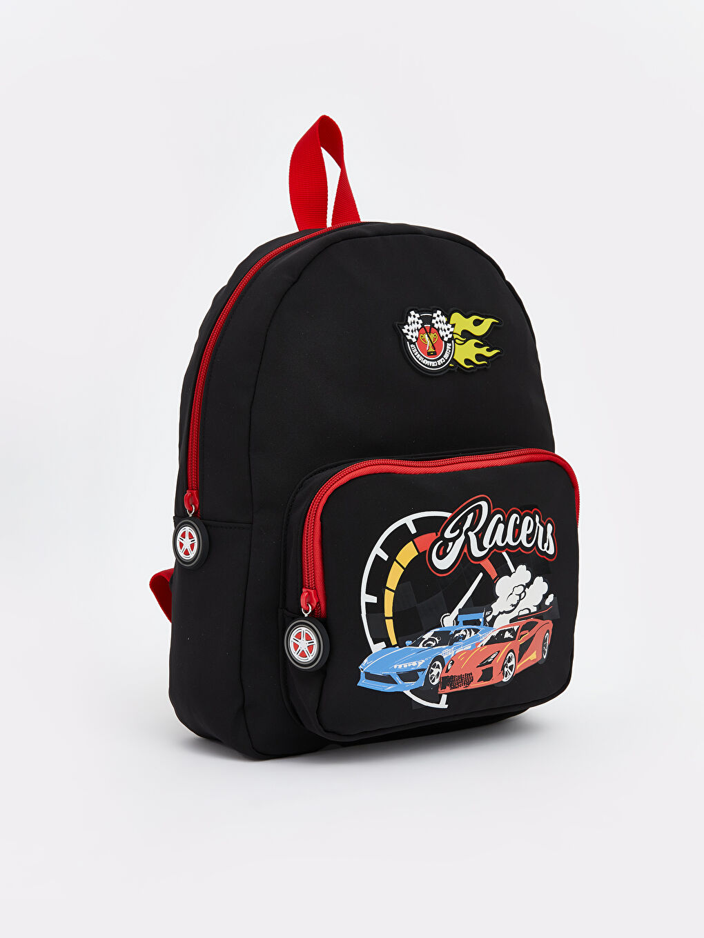 Car Printed Boy Backpack-1
