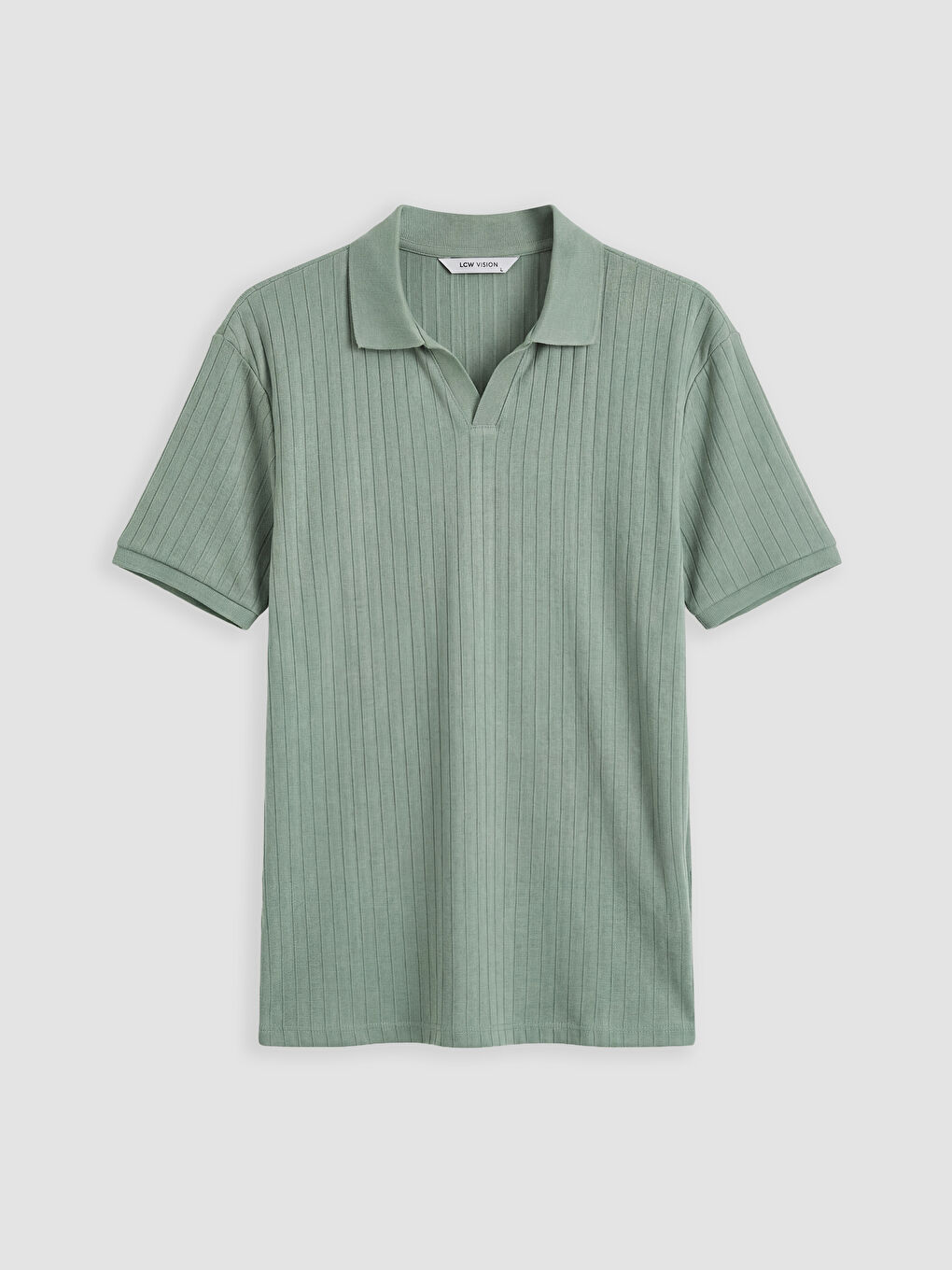 Yeşil Polo Yaka Erkek Tişört-3