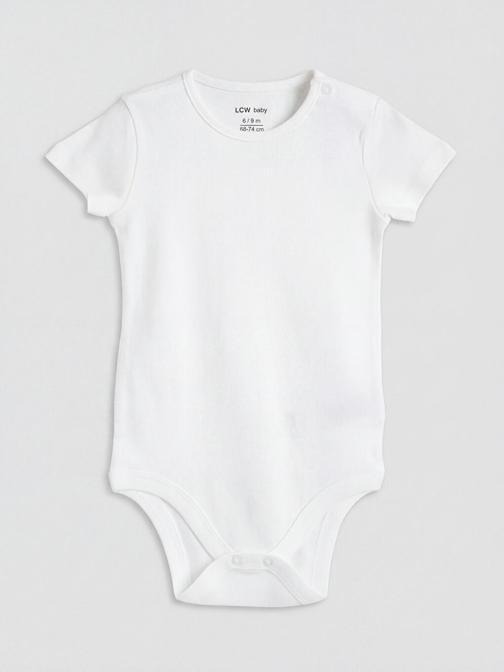 Ekru Bisiklet Yaka Kız Bebek Çıtçıtlı Body 3'lü-3