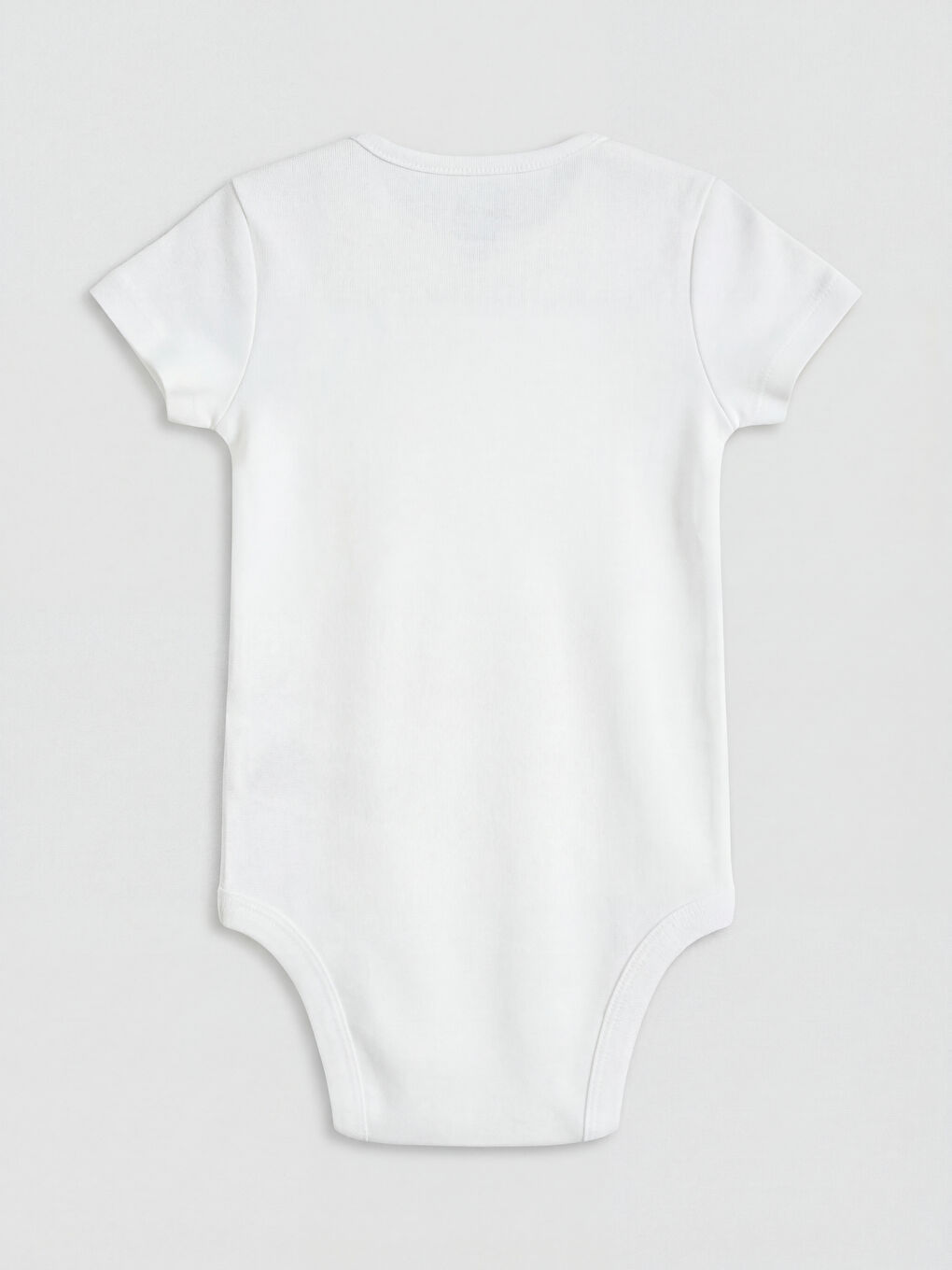 Ekru Bisiklet Yaka Kız Bebek Çıtçıtlı Body 3'lü-4