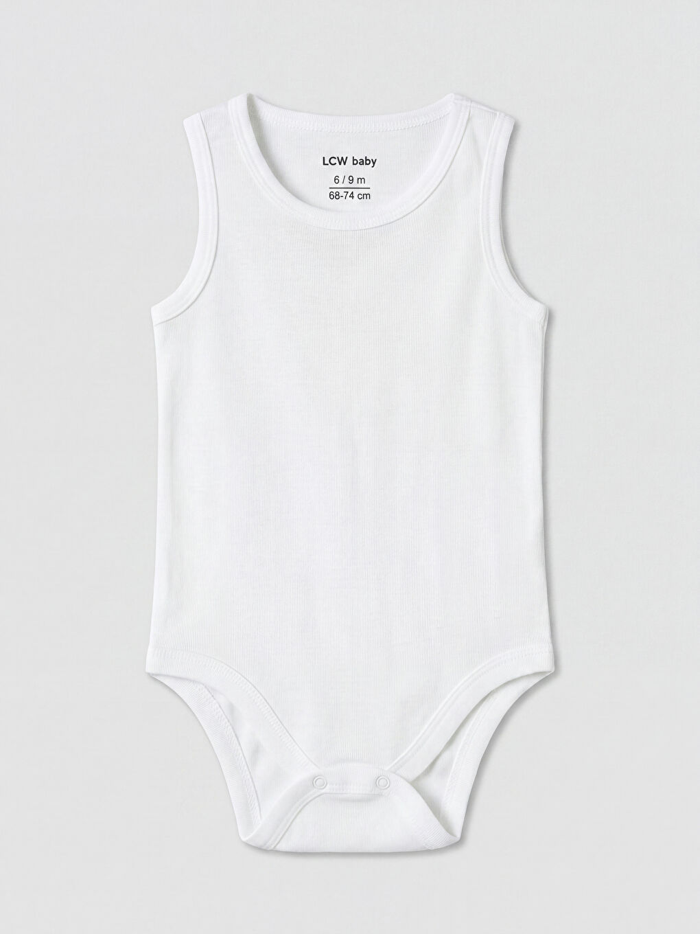 Beyaz Bisiklet Yaka Erkek Bebek Çıtçıtlı Body 3'lü-2