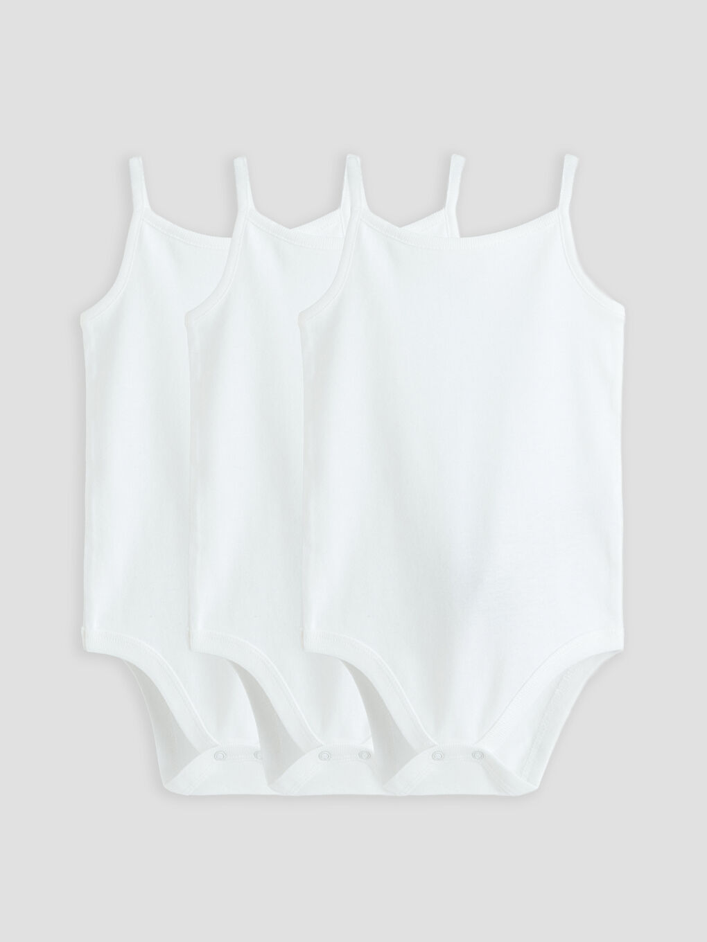 Ekru Askılı Kız Bebek Çıtçıtlı Body 3'lü