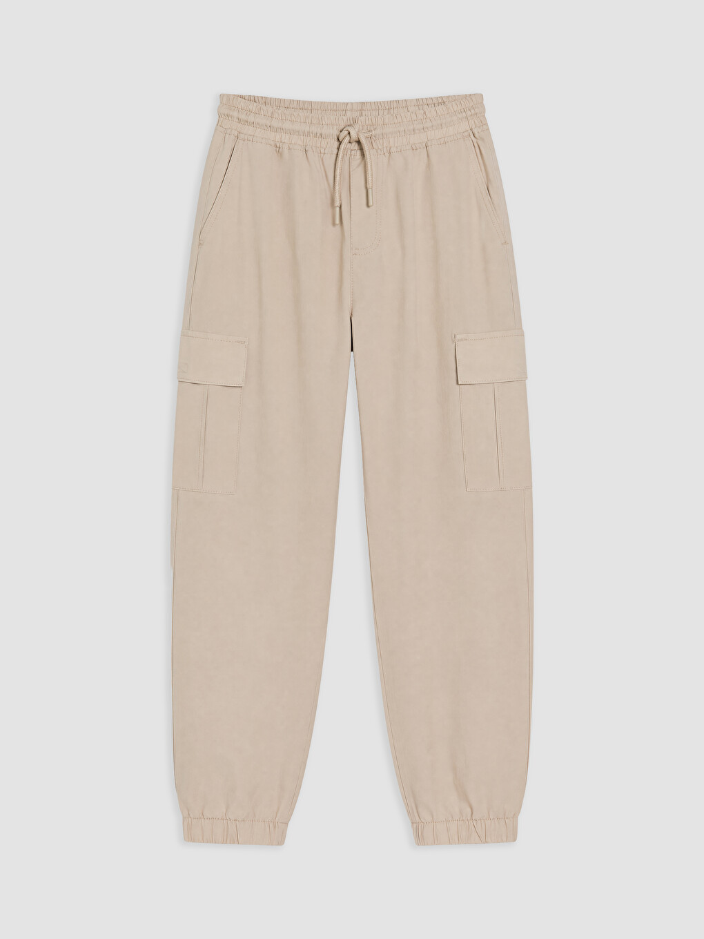 Gri Regular Fit Poplin Erkek Jogger Pantolon