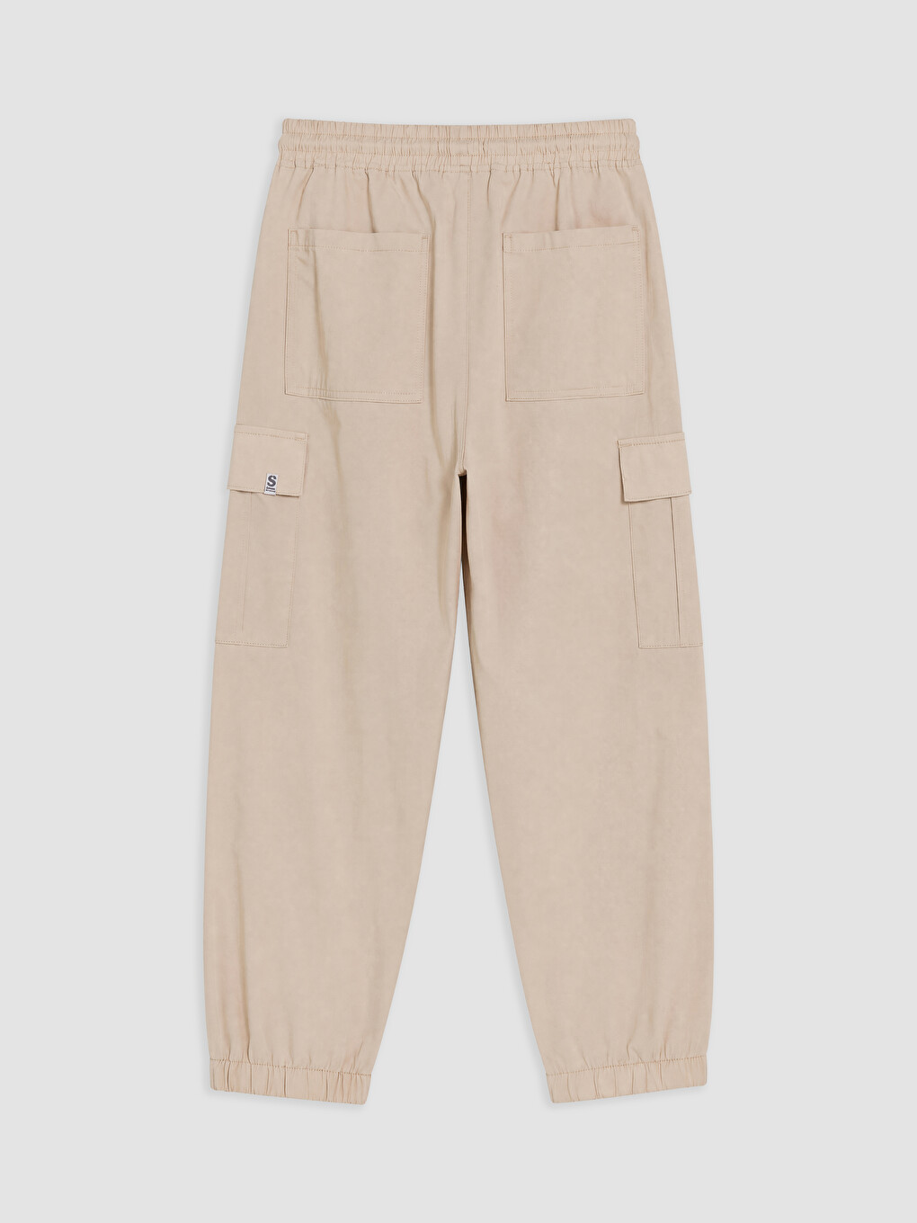 Gri Regular Fit Poplin Erkek Jogger Pantolon-1