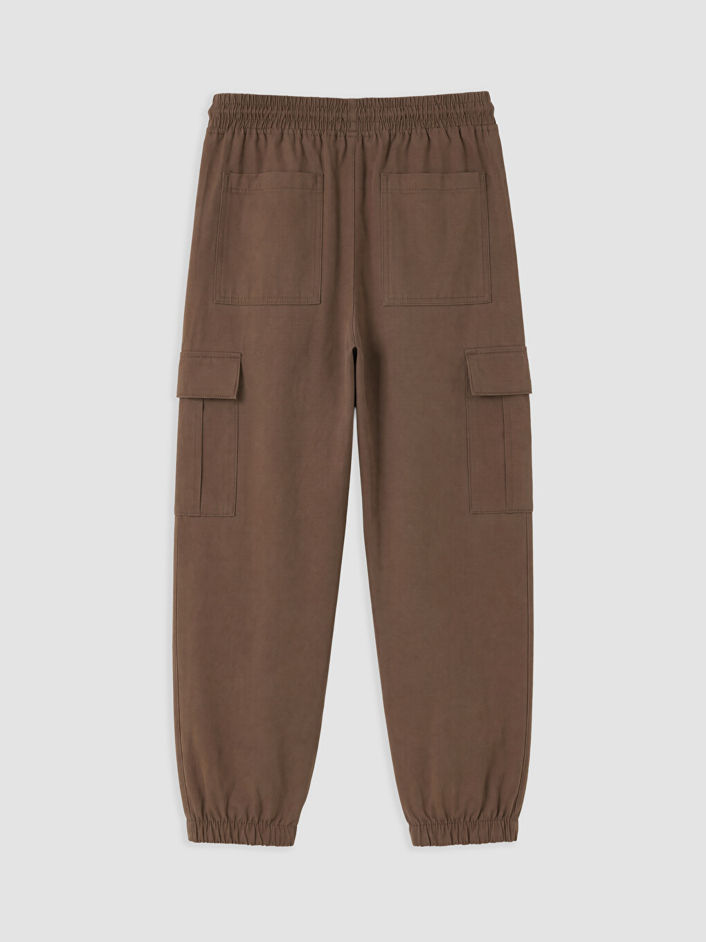 Kahverengi Regular Fit Poplin Erkek Jogger Pantolon-1