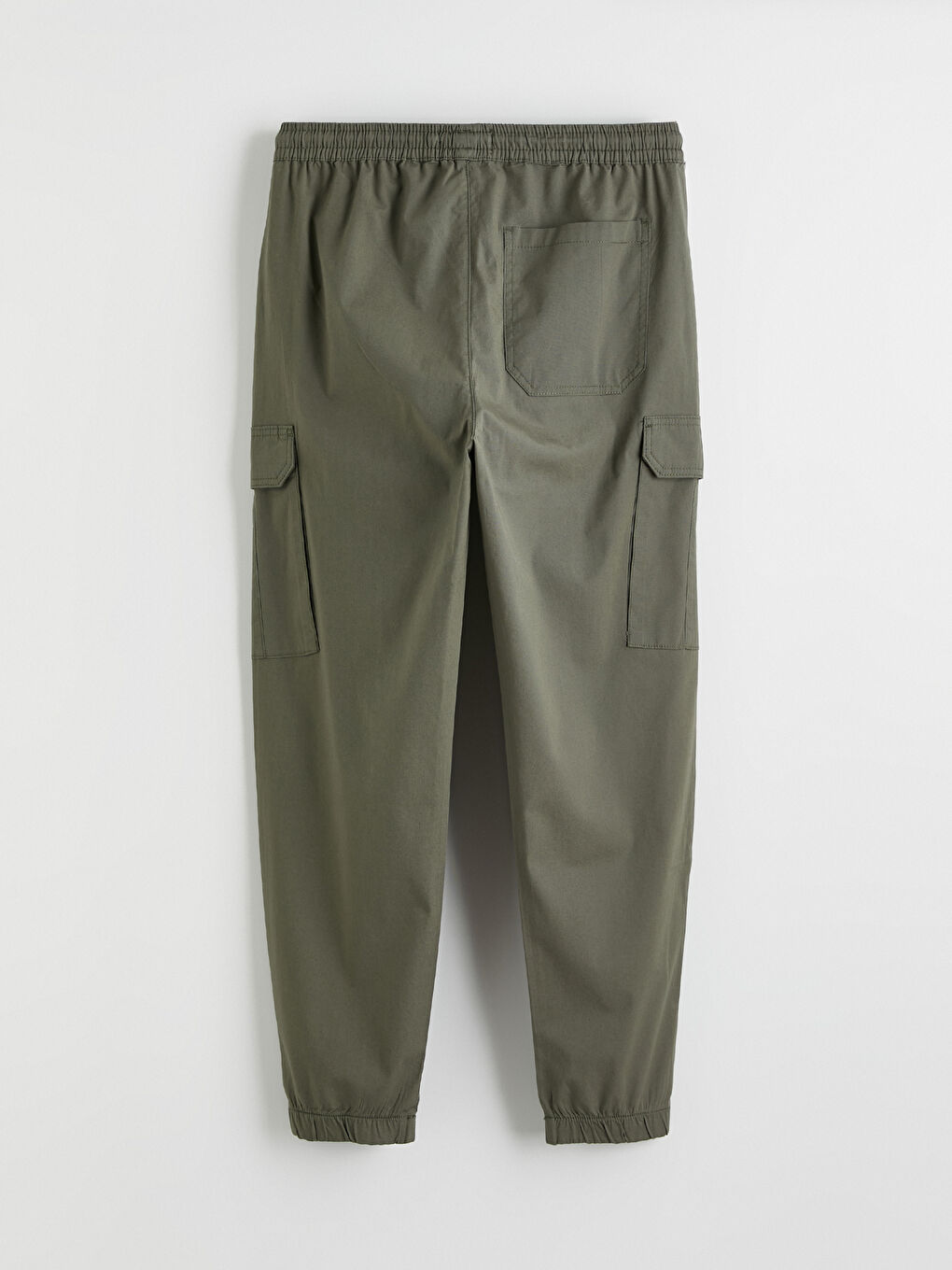 Haki Standart Kalıp Poplin Erkek Jogger Pantolon-6