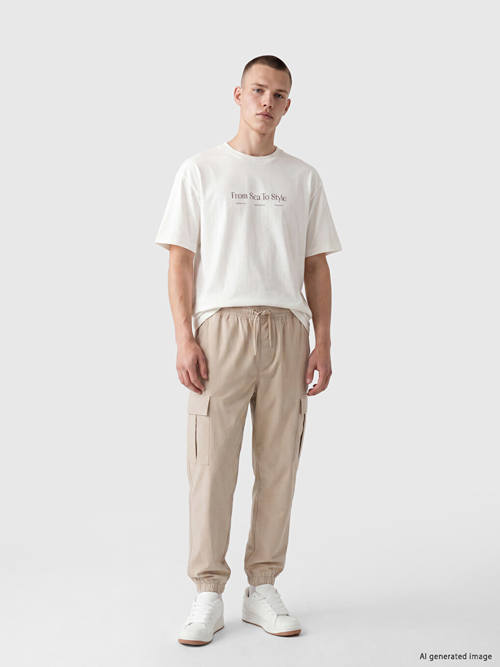 Regular Fit Poplin Men's Jogger Trousers-1