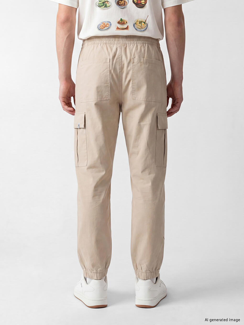 Regular Fit Poplin Men's Jogger Trousers-3