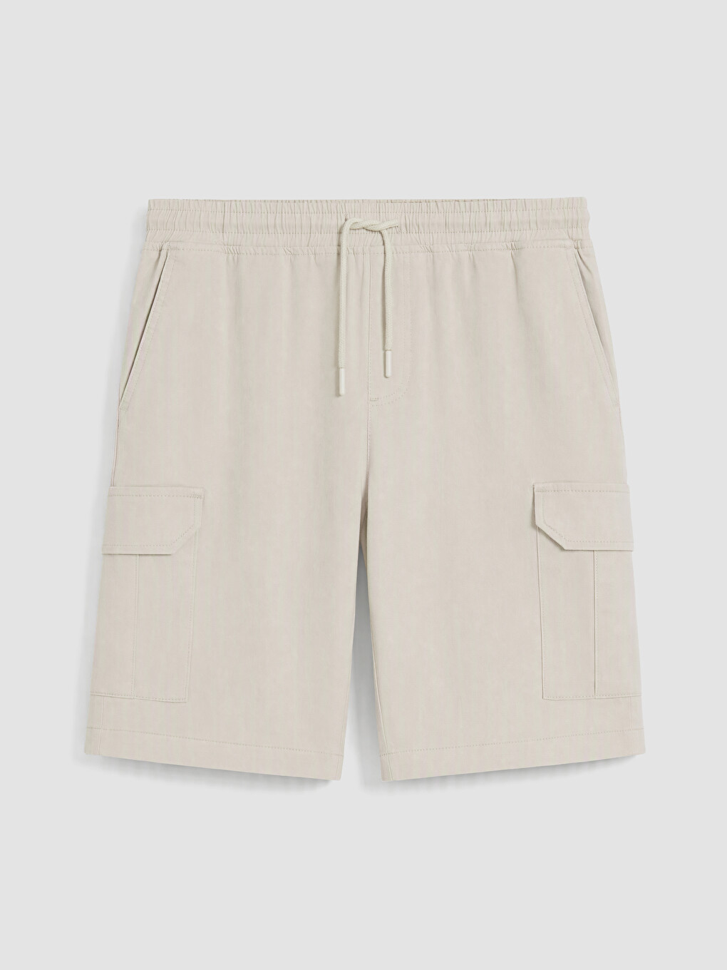Pantallona Të Shkurtra Cargo Twill Të Rregullta Për Burra-2