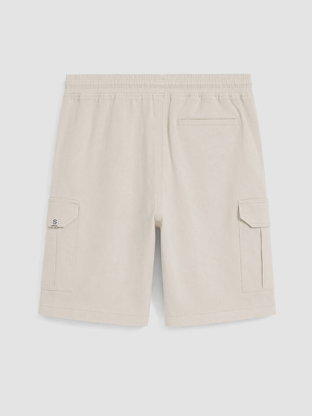 Pantallona Të Shkurtra Cargo Twill Të Rregullta Për Burra-3