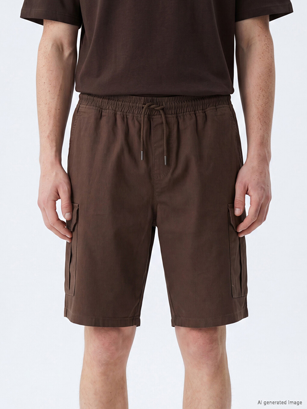 Pantallona të shkurtra cargo twill të rregullta për burra-2