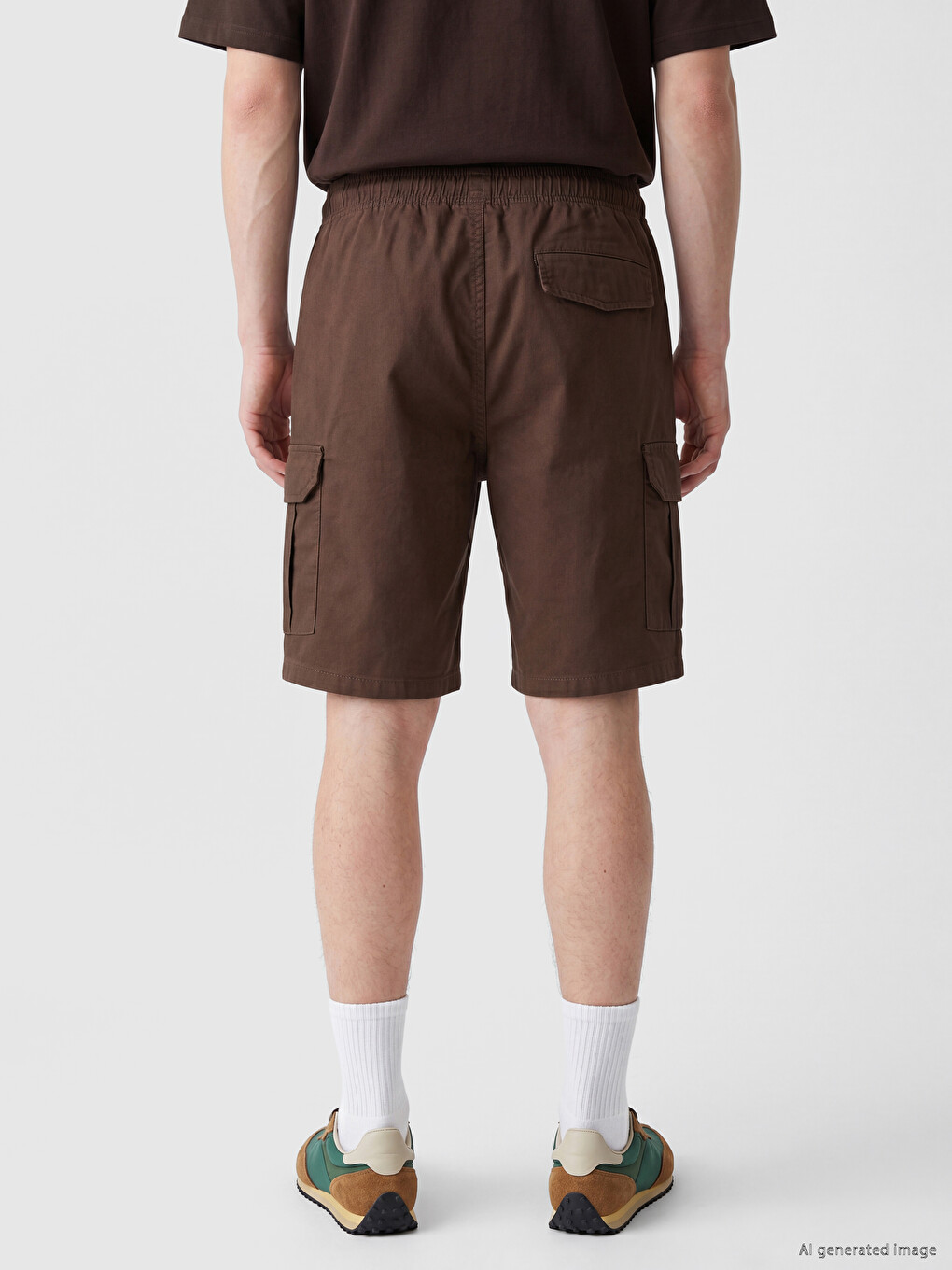 Pantallona të shkurtra cargo twill të rregullta për burra-3
