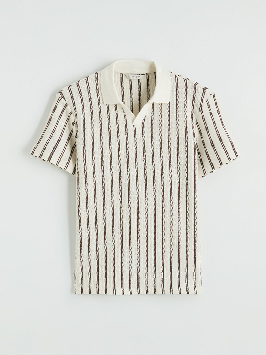 Мужская футболка из джерси в полоску с воротником поло-4