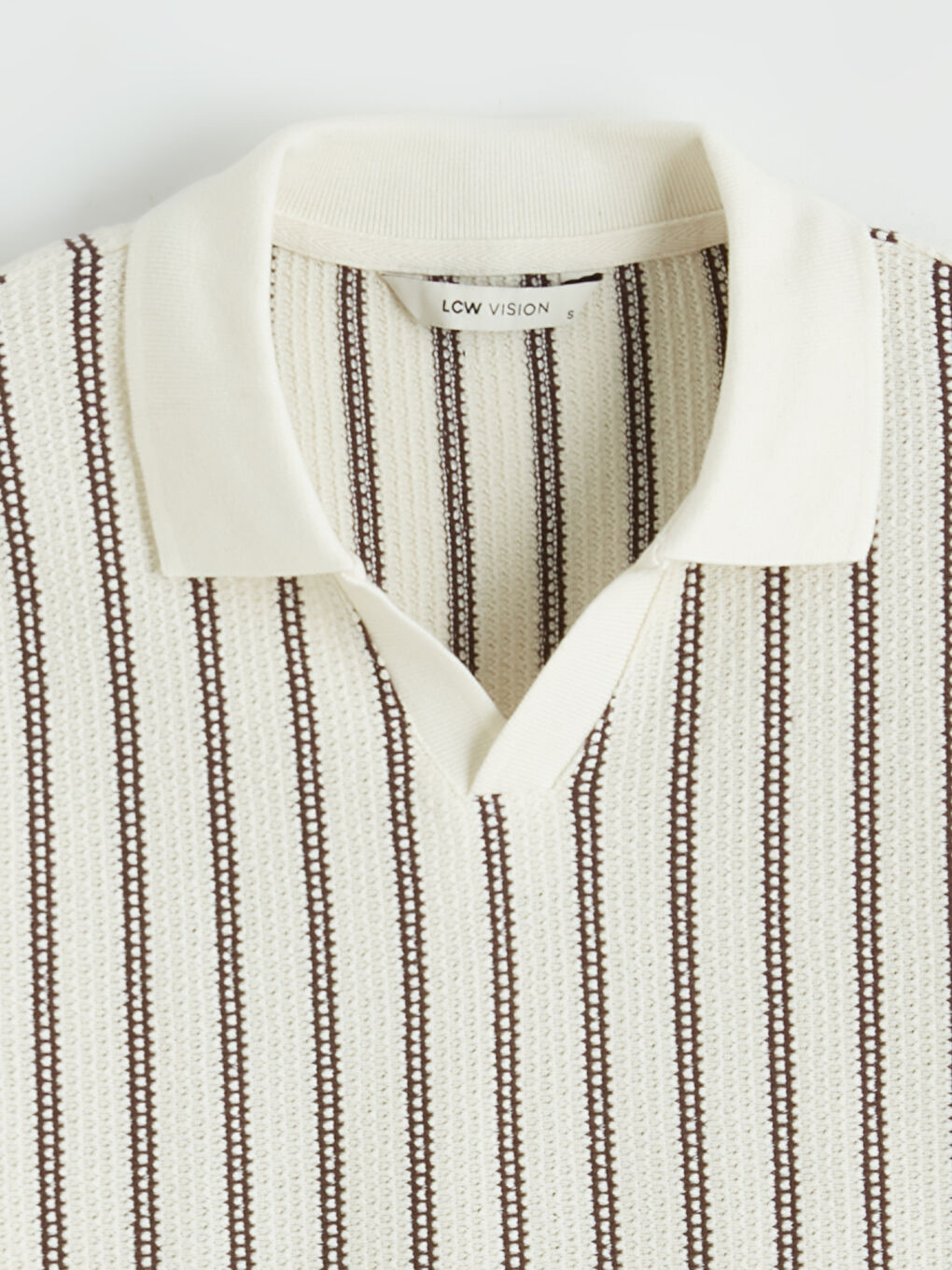 Мужская футболка из джерси в полоску с воротником поло-5