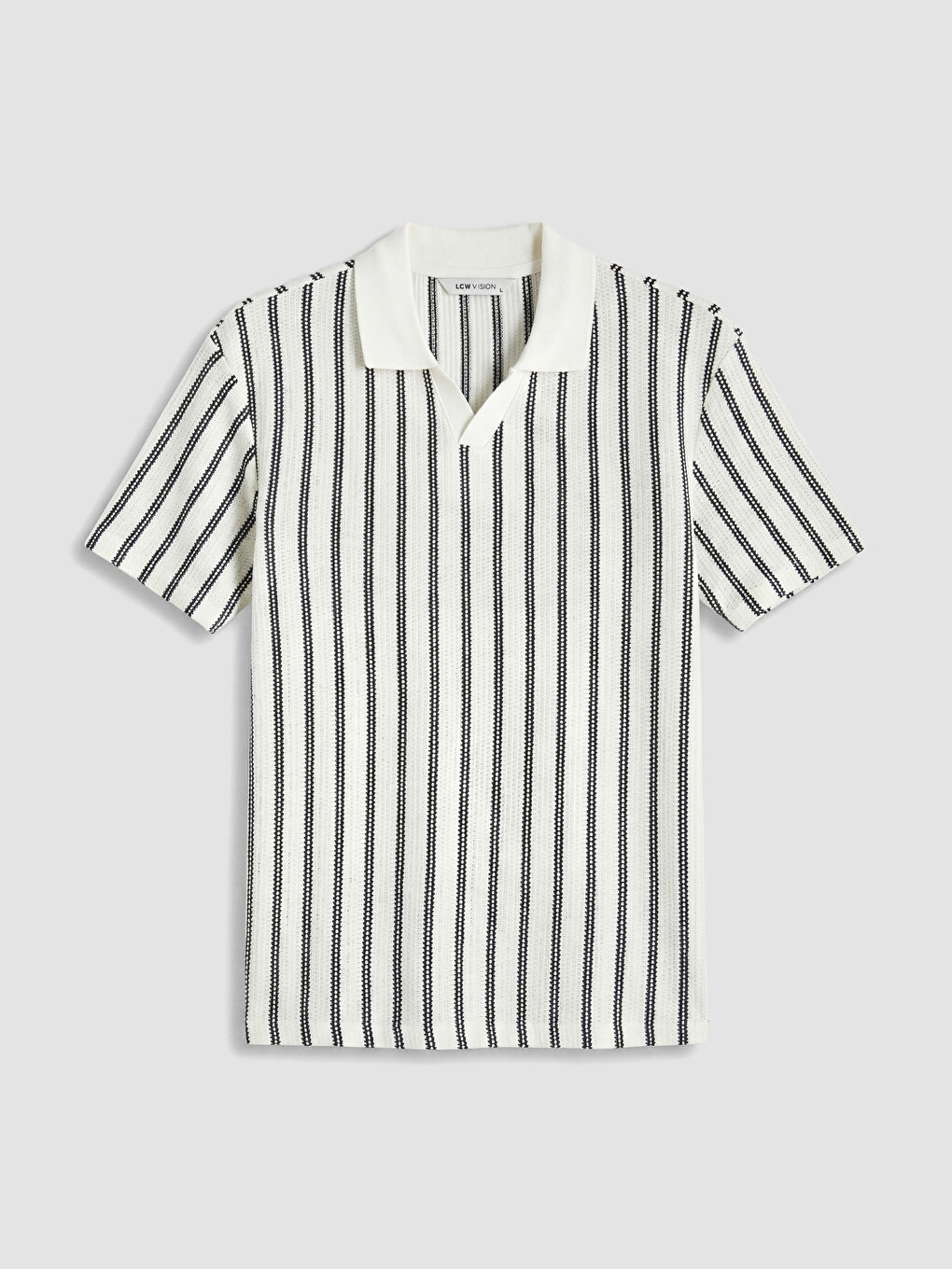 Polo Collar Striped Jersey Men's T-Shirt-4
