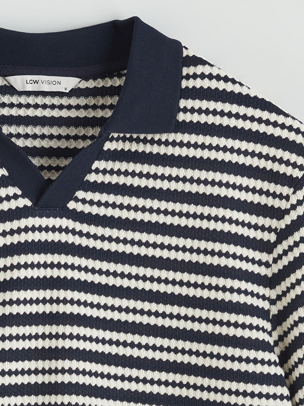 Polo Collar Striped Men's T-Shirt-5