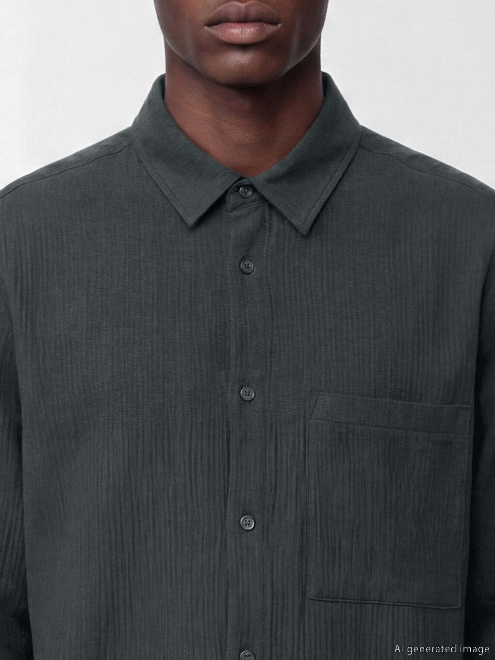 Regular Fit Muslin Men's Shirt-2