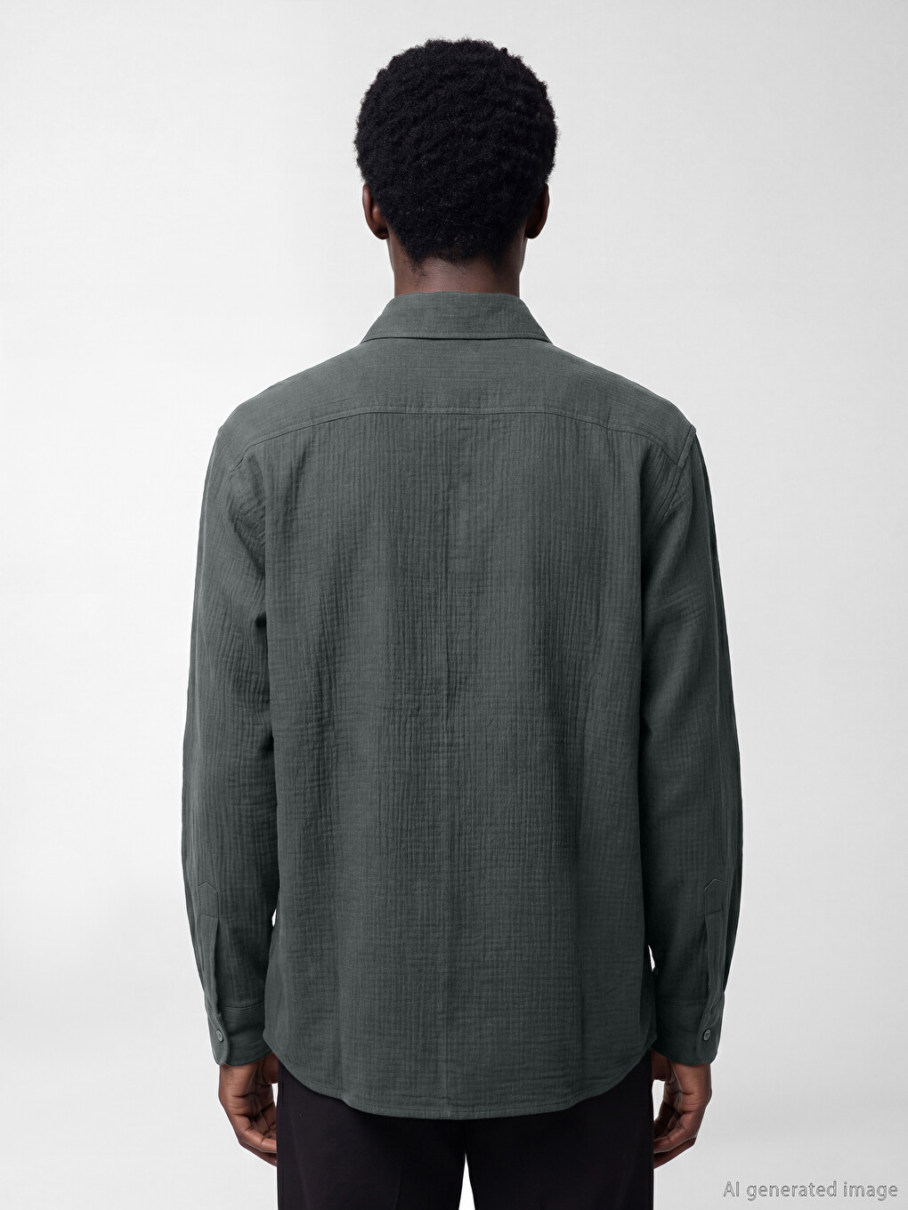 Regular Fit Muslin Men's Shirt-3