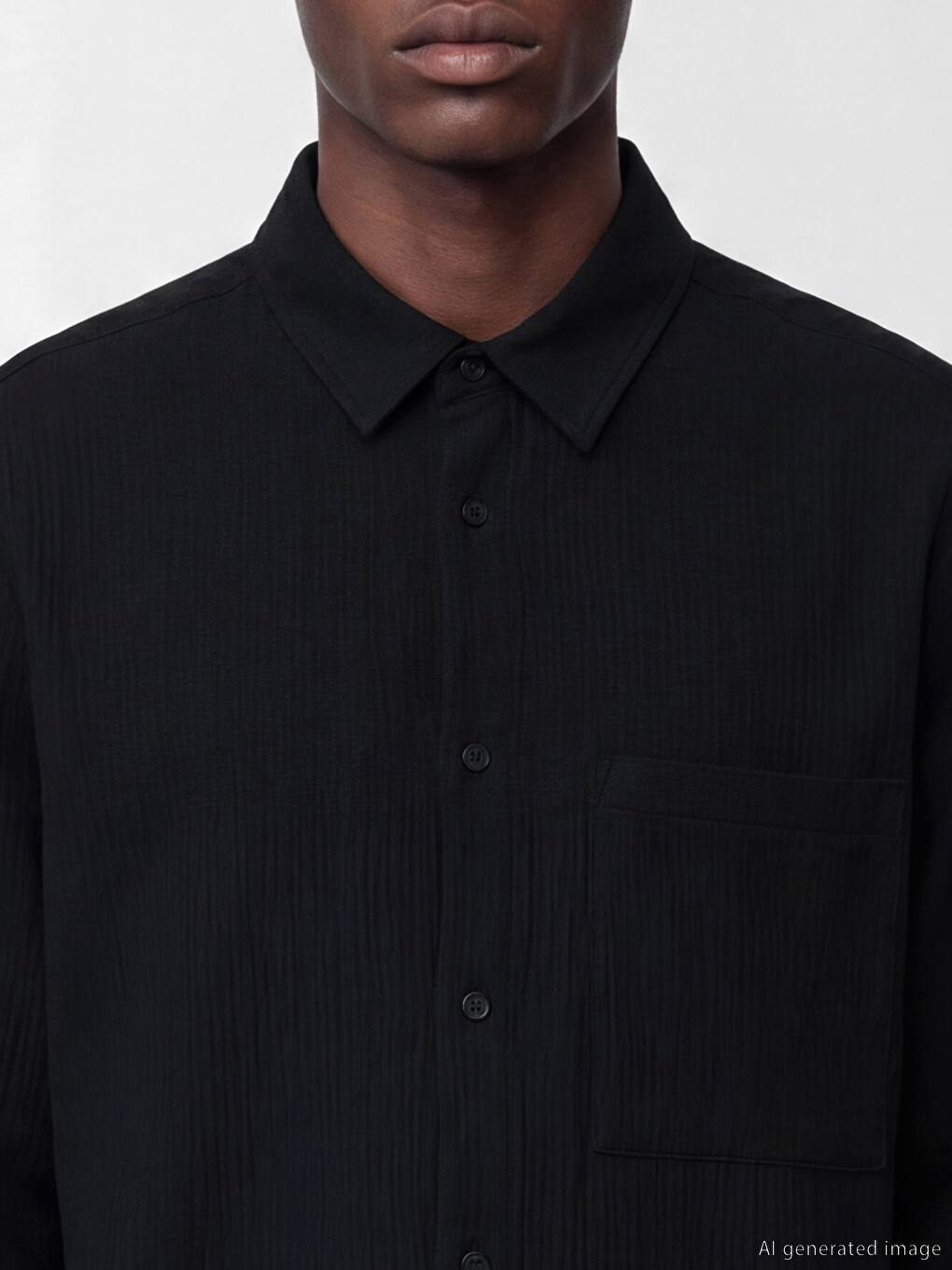 Regular Fit Muslin Men's Textured Shirt-2