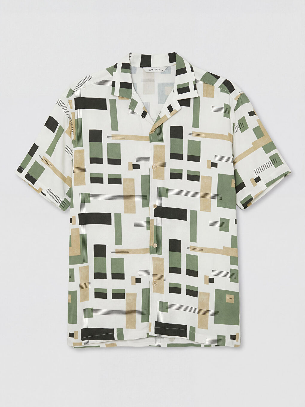 قميص رجالي مطبوع بقصة عادية