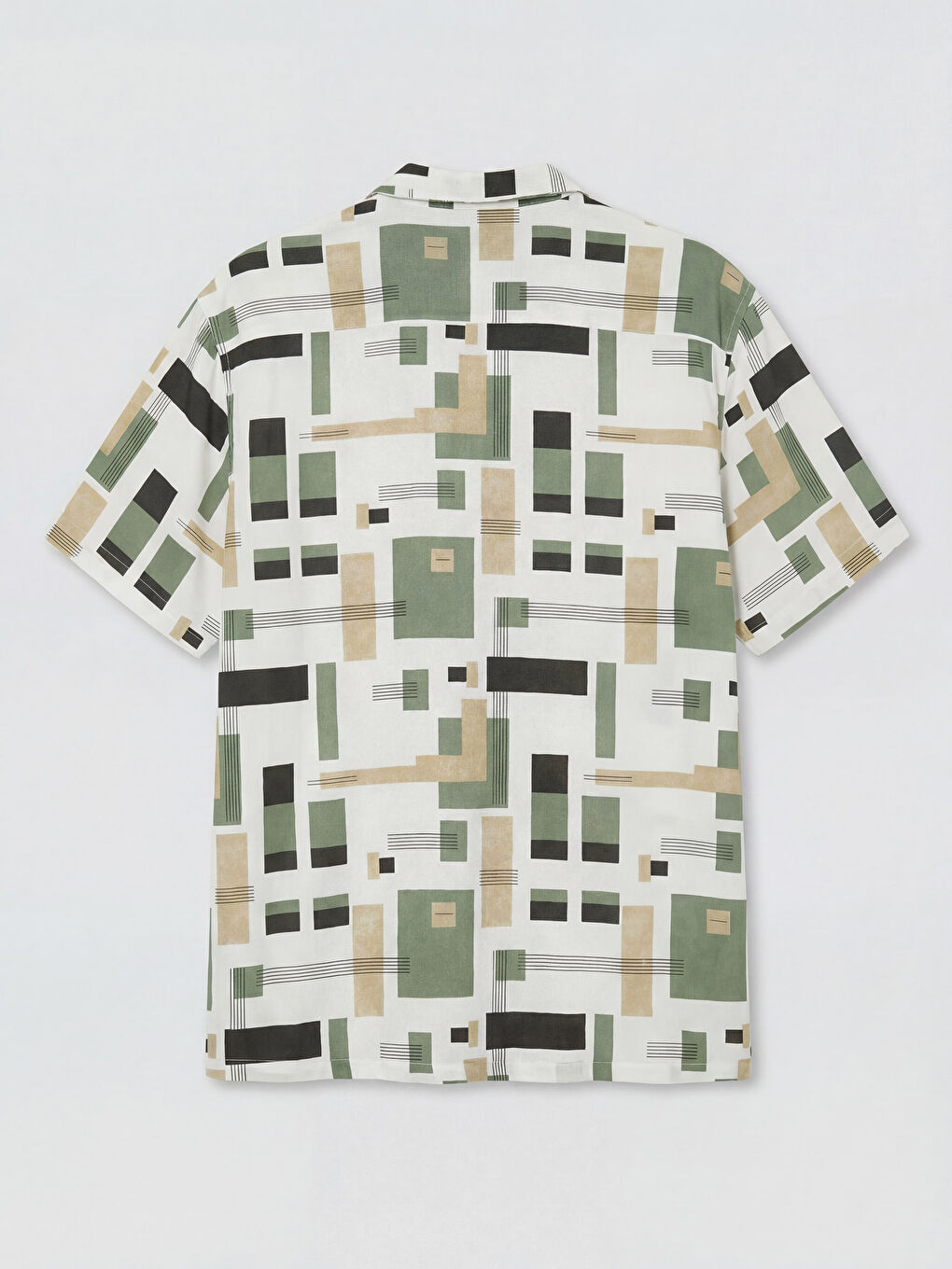 قميص رجالي مطبوع بقصة عادية-1