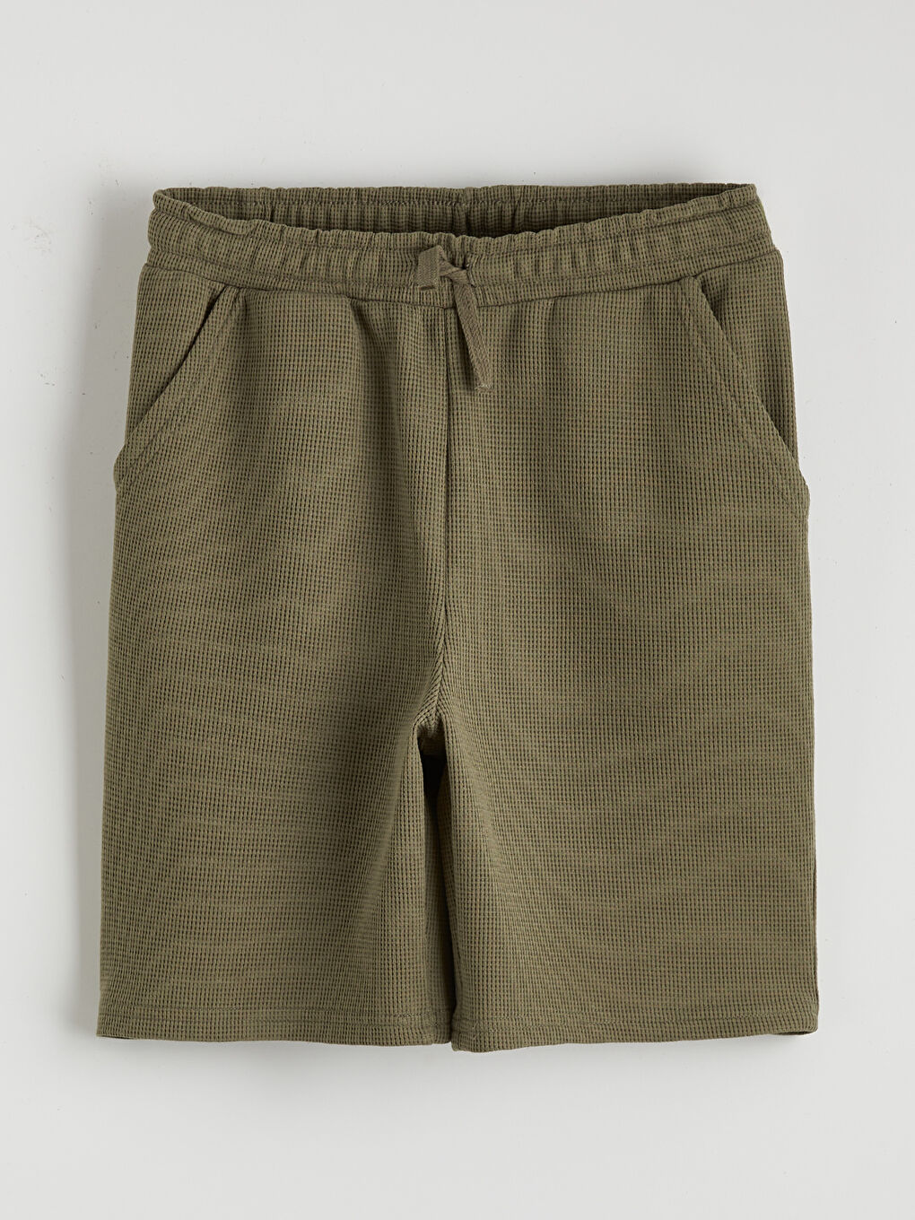 Haki Beli Lastikli Erkek Çocuk Şort