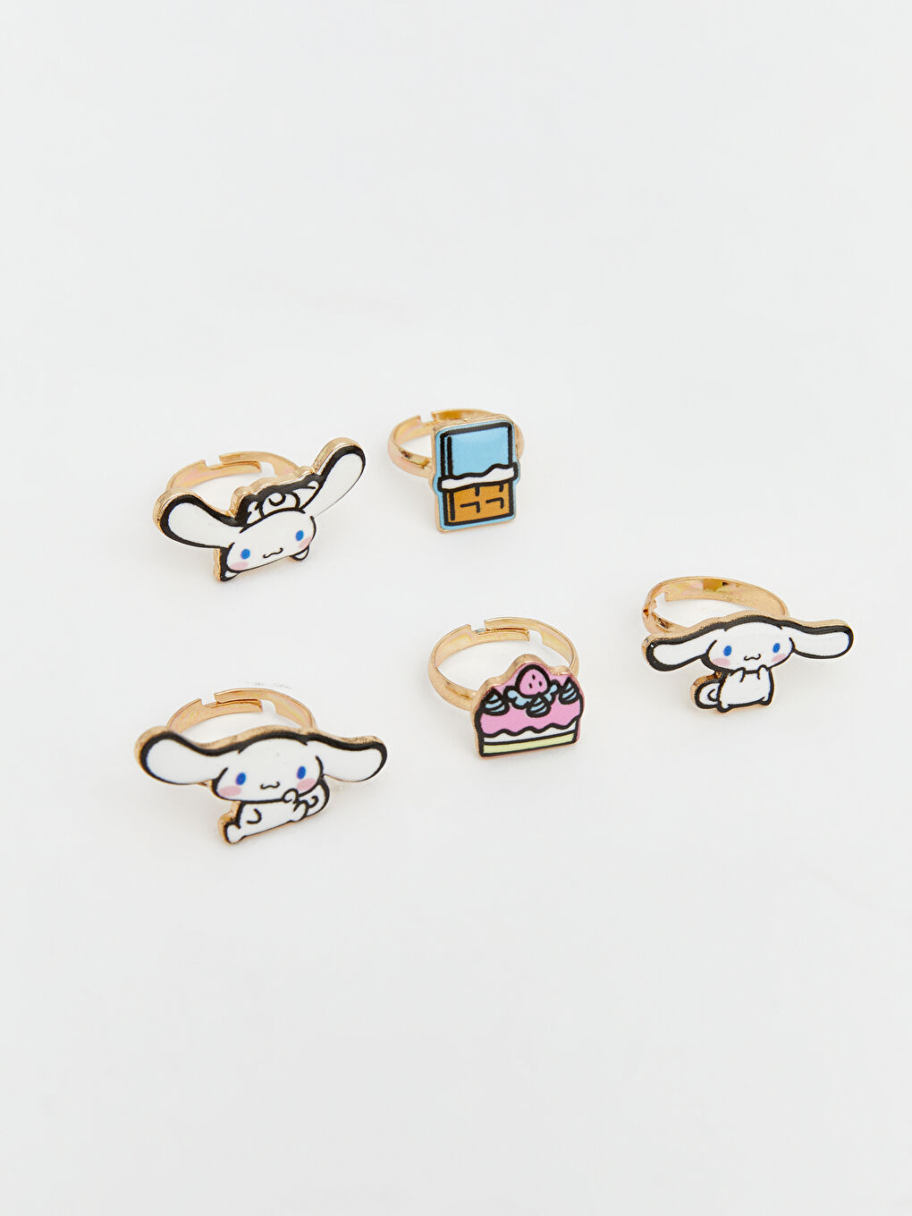 Karışık Kuromi Figürlü Kız Çocuk Yüzük Seti 5'li-1