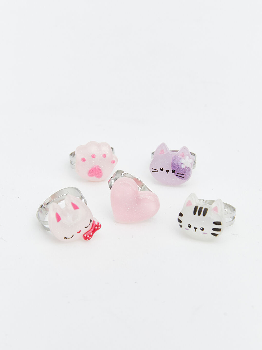 Karışık Kız Çocuk Yüzük Seti 5'li-6