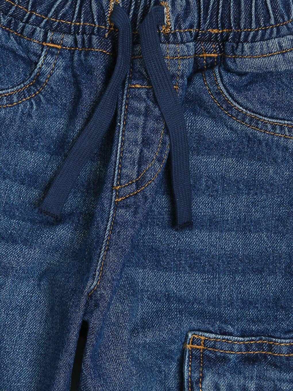 Elasticated Waist Boys' Cargo Jeans-2