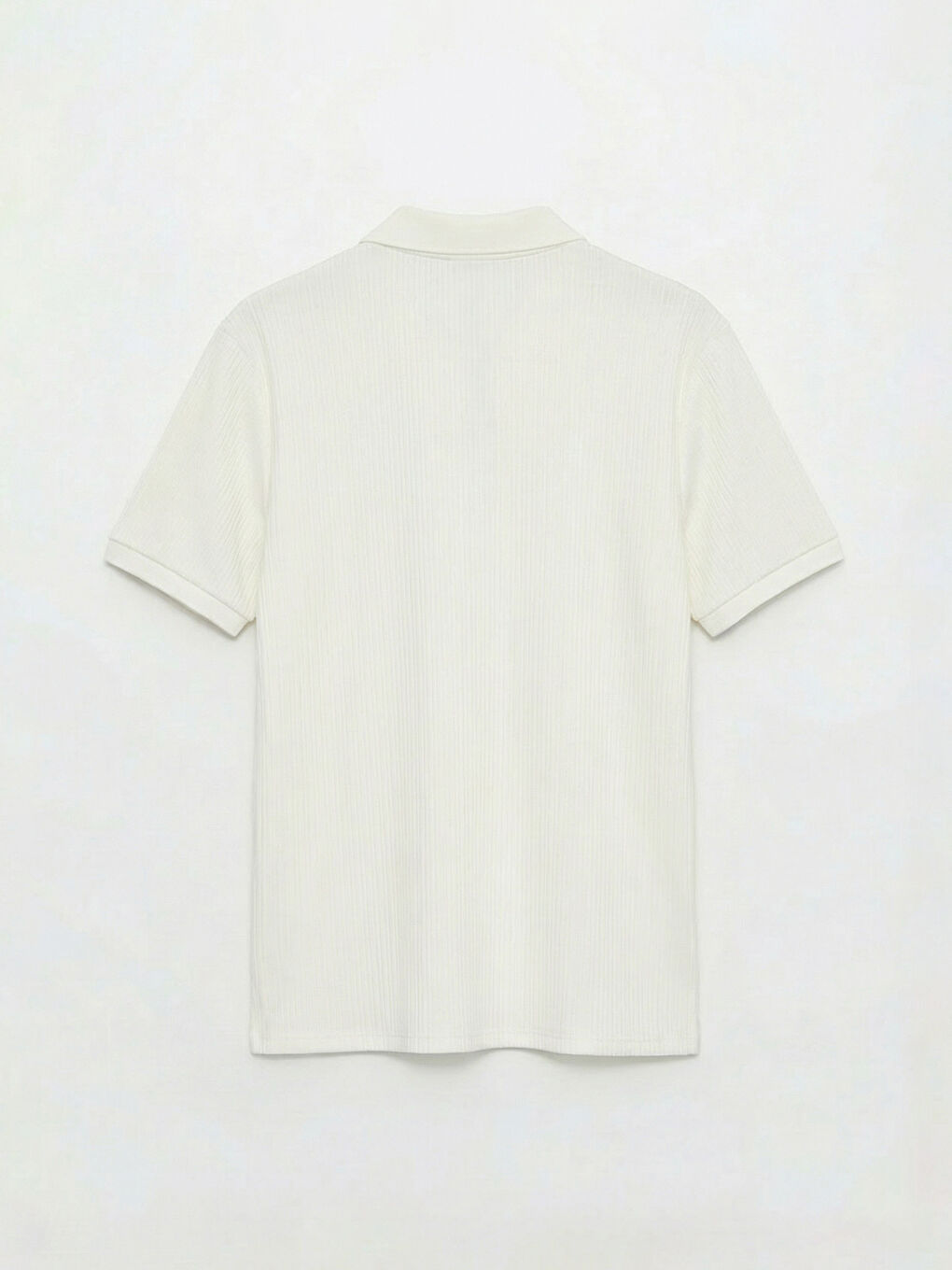 Men's Ribbed Knit Polo Shirt-5