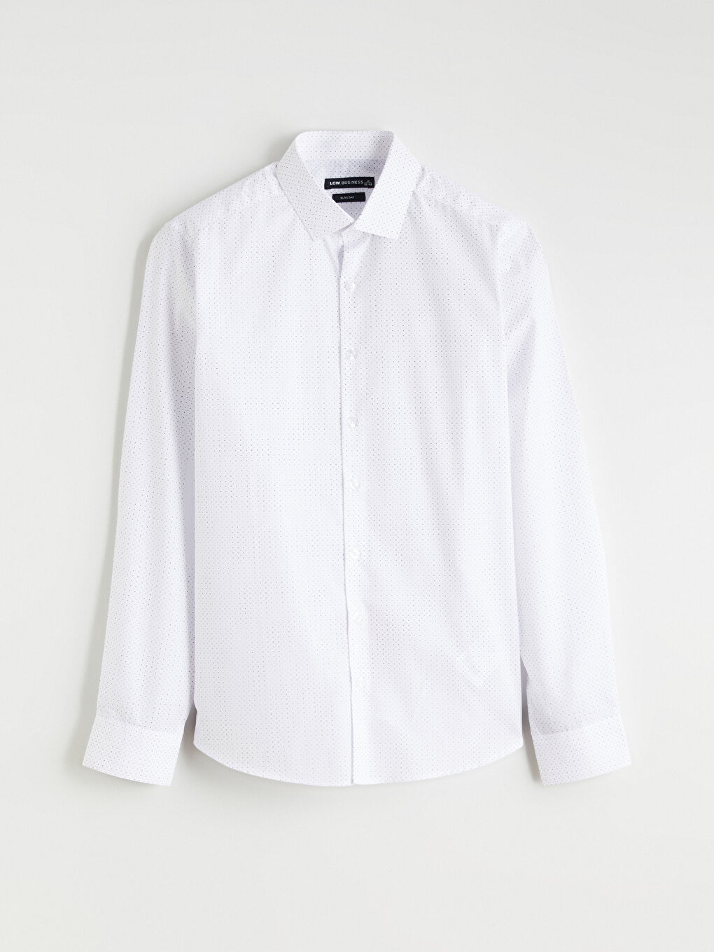 Slim Fit Long Sleeve Patterned Poplin Men's Shirt-4